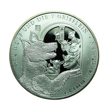 Germany Medal 2020 The Wolf and the Seven Goats Silver 32mm Grimm Brothe... - $40.49