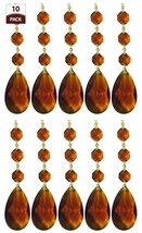 Royal Designs Amber Teardrop Pendant Chandelier Crystal Prism with Chrome Connec - $20.74+