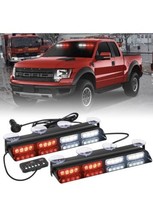 2 in 1 14 inch Red &amp; White Emergency Dash Strobe Lights 32 LED Flashing ... - $24.74