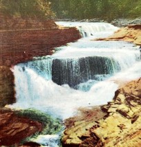 Lower Falls Letchworth State Park Postcard Waterfall New York Gorge c1930s DWS5D - £15.62 GBP