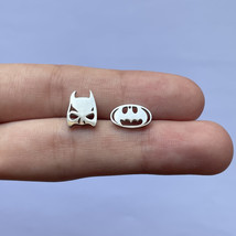 Stainless Steel Batman Inspired Earrings, Batman Earrings, Superhero Ear... - £15.68 GBP