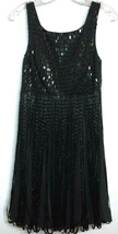 New Jovani Black Beaded Sleeveless Party Cocktail Dress LBD Formal Mini ... - £111.64 GBP