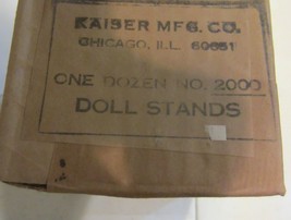 Vintage Kaiser doll stands Sealed box - 1 dozen  - $76.00