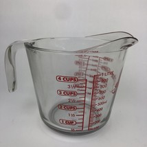 Anchor Hocking 4 Cup 1 Quart Glass Liquid Measuring Cup Red Letters - US... - £19.17 GBP