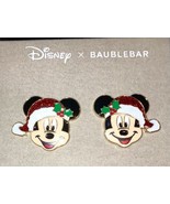 Disney Baublebar Mickey Mouse Disney Santa&#39;s Helper Earrings NEW - $27.79