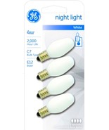 GE 4 watt Night Light 4 BULBs White 84594 e12 candelabra base C7 91855 4... - $449.77 MXN