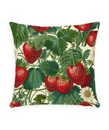 Strawberries and leaves Outdoor Pillow - $75.00