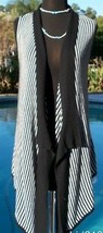 Cache Black White Cardigan Shrug Wrap Vest Top New Size XS/S/M Stretch $... - $39.60