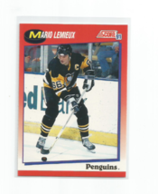 Mario Lemieux (Pittsburgh) 1991-92 Score ENGLISH/FRENCH Back Hockey Card #200 - £7.43 GBP