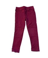 Tea Collection Burgundy Ponte Jeggings Size 5 Quilted Knee Accents - $254.39 MXN