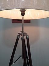 Nautical Vintage Chrome Tripod Floor Lamp Industrial Nautical Vintage Na... - $143.80