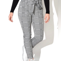 Vylette Pants Womens 5 Black White Plaid Paper Bag Tie Waist Whimsigoth 30x28 - £11.64 GBP