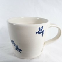 Off White Ceramic Blue Bee Mug Cup Beekeeper Gift - $23.91