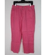 Vtg 90s Lauren Ralph Lauren Jeans Co 12 Pink 100% Linen Straight Leg Pants - $36.10