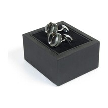 Men J.Valintin Cufflinks by Vitorofolo for French Cuff Shirt V35-2 Silver stones image 3