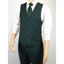 Men's Renoir Suit Vest V-neck Adjustable Strap 5Button 2Pockets 201-9 Green image 7