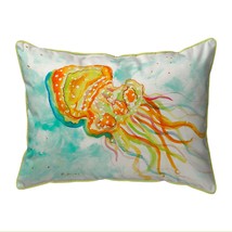 Betsy Drake Orange Jellyfish Extra Large 20 X 24 Indoor Outdoor Pillow - £55.38 GBP