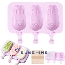 Frozen Lolly Pop Ice Cream Maker Silicone Ice Lolly Mold Tray With Lid+5... - $17.09