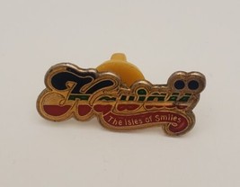 Hawaii &quot;The Isles of Smiles&quot; Fun Colorful Travel Lapel Hat Pin Tie Tack ... - £15.66 GBP