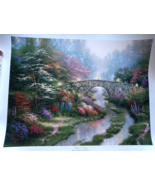 Thomas Kinkade Stillwater Bridge Sweetheart Gardens offset Lithograph 18... - $210.50 CAD
