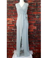 See You Monday Los Angeles Faux Wrap Sleeveless Maxi Dress XL Light Blue... - £12.95 GBP