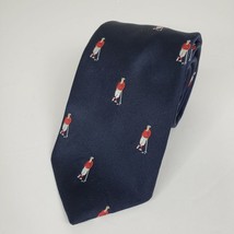 Vintage Alynn Neckwear Men&#39;s Tie Golfer Blue Red White Between Rounds 1982 - $14.82