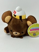 SMOOSHY MUSHY Babsy Bear Pet Plush Soft Toy Stuffed Brown Teddy 6” Fiesta New - £11.67 GBP