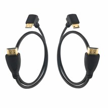 Mini Hdmi To Hdmi,Hdmi 90 Degree Up And Down 2Pcs,Hdmi A Male To Hdmi C Male -19 - £14.20 GBP