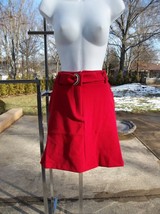 Nwt Armani Exchange Fab Red Belted Knit Skirt 12 - £39.50 GBP