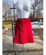 NWT ARMANI EXCHANGE FAB RED BELTED KNIT SKIRT 12 - £39.73 GBP