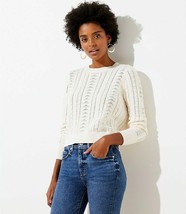 Loft Cropped Sweater White All Seasons NEW Long Sleeve NWT XS, S L, XL - £27.95 GBP