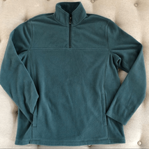 NWOT Croft and Barrow Green 1/4 Zip Fleece Pockets M - $14.40