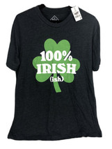 Men&#39;s Irish T Shirt St Patrick&#39;s Day Novelty Shirt Charcoal XL 100% IRIS... - £7.55 GBP