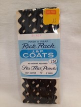 NIP Cotton Vintage J&amp;P Coats Trims Medium Rick Rack Sewing Trim 3 Yds ~ ... - £3.83 GBP