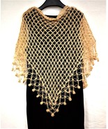 Handmade, Openwork, Crochet shawl. BG-3 - $80.00