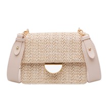 Bali Bag Hand Woven Bolsa Feminina Square Bag Buckle Rattan Straw Bags Satchel W - £29.14 GBP