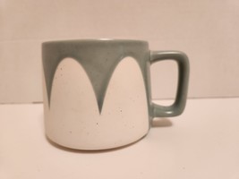 Starbucks Speckled Drip Ceramic Tapered Pottery Coffee Tea Cup Mug Sage White - £13.47 GBP