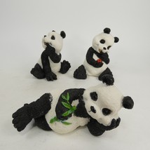 Panda Plastic Figurines set of 3 From Pacific Giftware, 2-3&quot; tall 5383  - WOJK# - £7.25 GBP