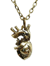 Heart Pendant Anatomical Necklace Biology Jewellery Heart Bohemian Alternative - £4.37 GBP