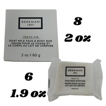 14 Beekman 1802 Fresh Air Goat Milk Soap Mixes Lot - Six 1.9 oz, Eight 2oz Bars - $19.78