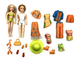 Polly Pocket Dolls With Polly &amp; Rick Dolls, Clothing, Shoes, Accessories... - $17.95