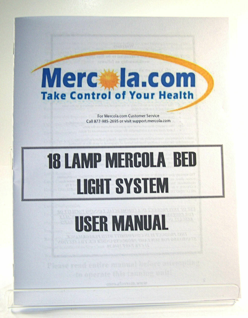 Mercola 18 Lamp Tanning Bed User Manual 18 Bulb Bed ESB - $9.50