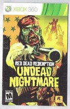 Red Dead Redemption Undead Nightmare Microsoft XBOX 360 MANUAL Only - $9.70