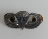 Vintage Silver/Pewter Paratroopers badge .75&quot; x 1.25&quot; Lapel Hat Pin - $7.43