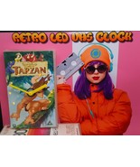 Tarzan Retro LED backlit VHS Case Desk or wall Clock. Man cave, Office Top. - $476.23 MXN