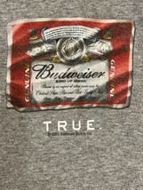 Budweiser Bottle Label True T Shirt Vintage 2001 Grey Gray Size XL Extra Large - £22.84 GBP