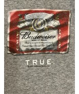 Budweiser Bottle Label True T Shirt Vintage 2001 Grey Gray Size XL Extra... - £22.70 GBP