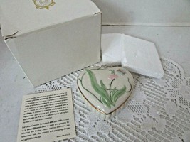 LENOX BUTTERFLY TRINKET BOX 24 KT GOLD ACCENT PASTEL COA  NEW BOXED - $275.87 MXN