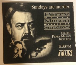 Perry Mason Returns TV guide Print Ad Raymond Burr Barbara Hale Tpa2 - £4.42 GBP