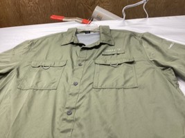 Field Stream Mens Vented Shirt Fishing Smart Cool Olive Green Short Sleeve XL - £9.89 GBP